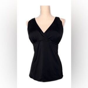 L.L. Bean Swimsuit Top SPF50+ Black with Adjustable Straps size 16